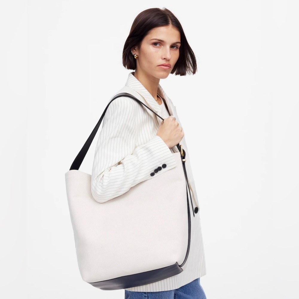 NWT Madewell The Essential Extra Large Bucket Tote Bag + Tote Organizer